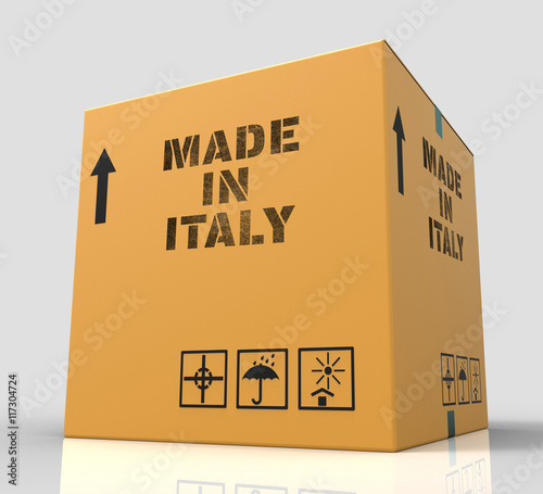 Made In Italy Represents Product Export And Purchase 3d Renderin