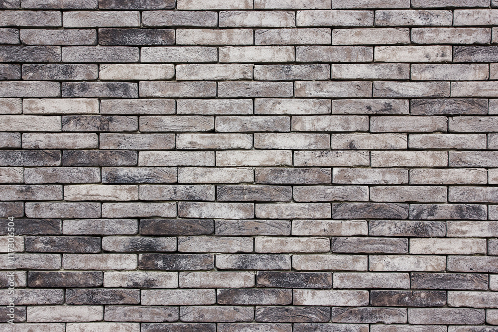 Obraz premium Grunge gray brick wall background.