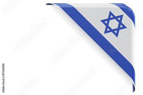 Photos Israeli corner, button. 3D rendering