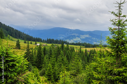 Picturesque Carpathian mountains landscape. Chornogora ridge, Ukraine, Europe.
