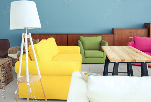 Stylish colorful furniture ...