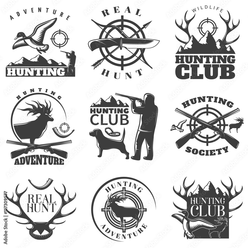 Hunting Emblem Set
