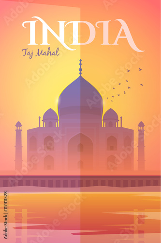 India. Vector poster.