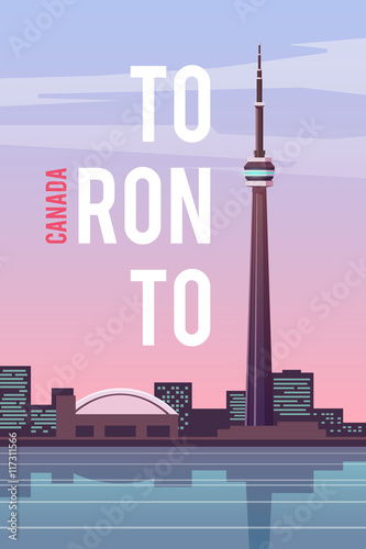 Toronto. Vector poster. photo