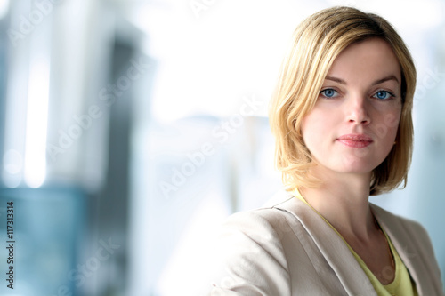 Free Download The Beautiful smiling business woman  portrait. - GFXLoad
