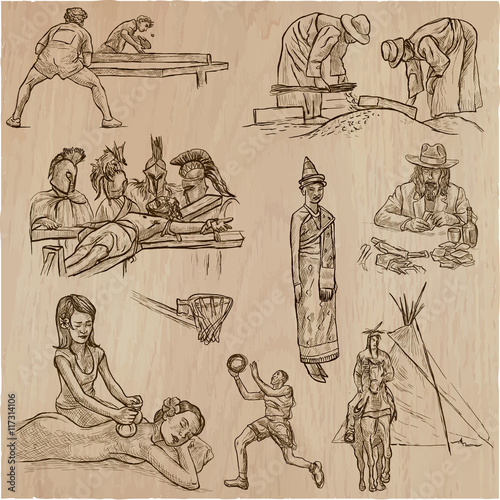 People - An hand drawn vector set. Freehand sketching.
