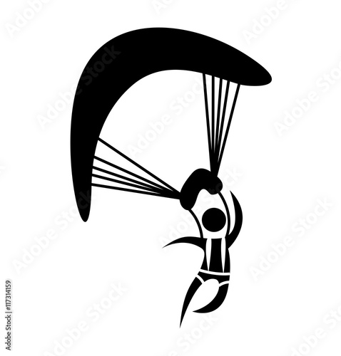 skydiving extreme sport icon