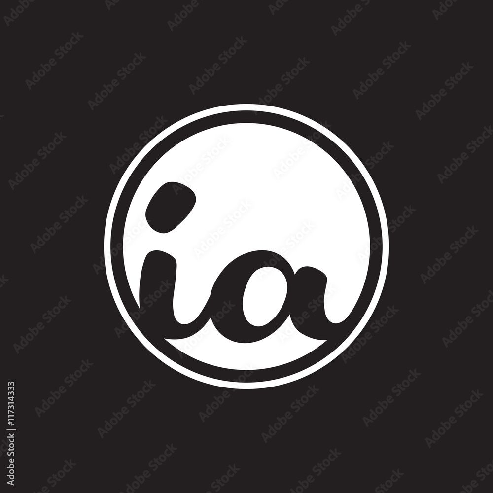 initial letter logo circle with ring white initial letter logo circle with ring white