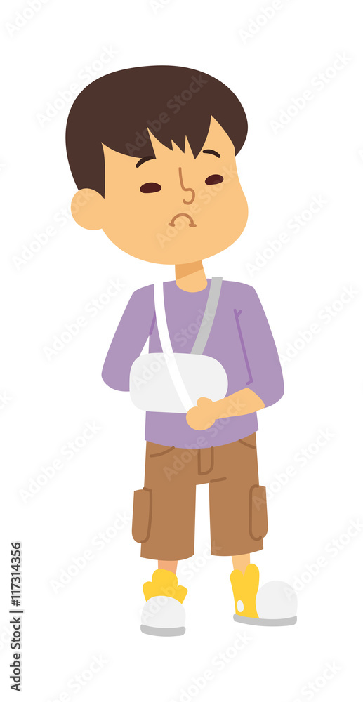 Sick children vector Sick children vector