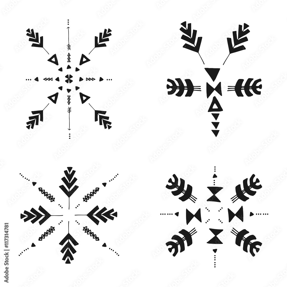 Naklejka premium Etnic Tribal Elements