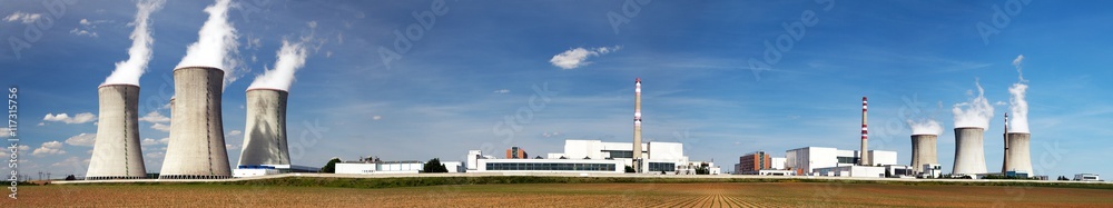 Panoramic view of Nuclear power plant Dukovany