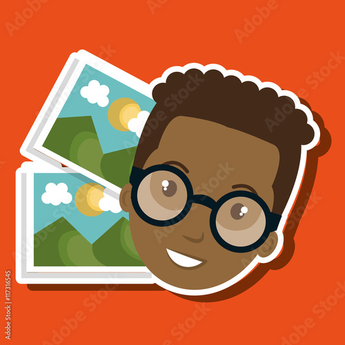 woman photo search graphic