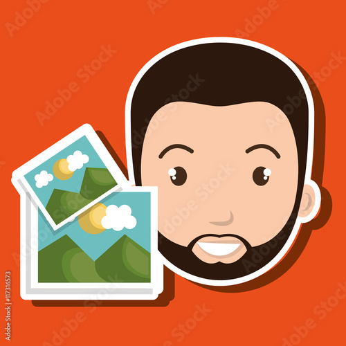 woman photo search graphic