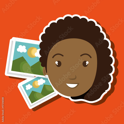 woman photo search graphic