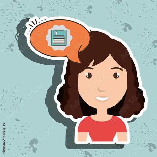woman communication speak floppy