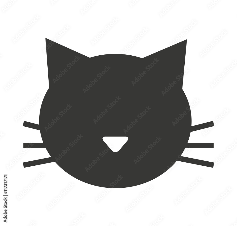 cat mascot pet silhouette icon