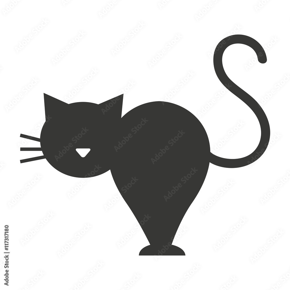 cat mascot pet silhouette icon cat mascot pet silhouette icon
