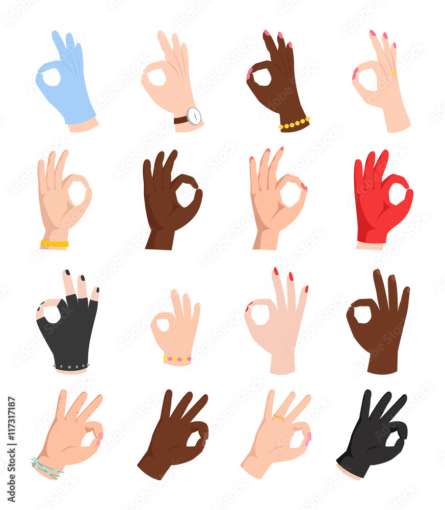 Fototapeta premium Hands symbol ok