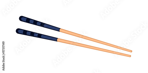 Sushi stick food vector isolated