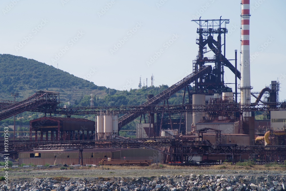 Fototapeta premium the shipyard from a ferry 3