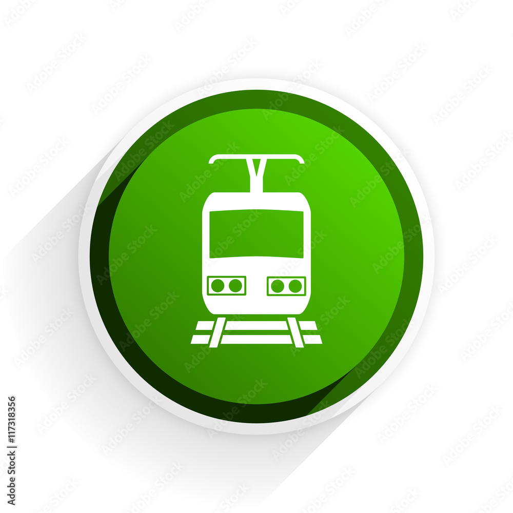 train flat icon with shadow on white background, green modern design web element train flat icon with shadow on white background, green modern design web element