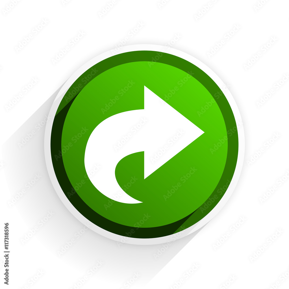 next flat icon with shadow on white background, green modern design web element next flat icon with shadow on white background, green modern design web element