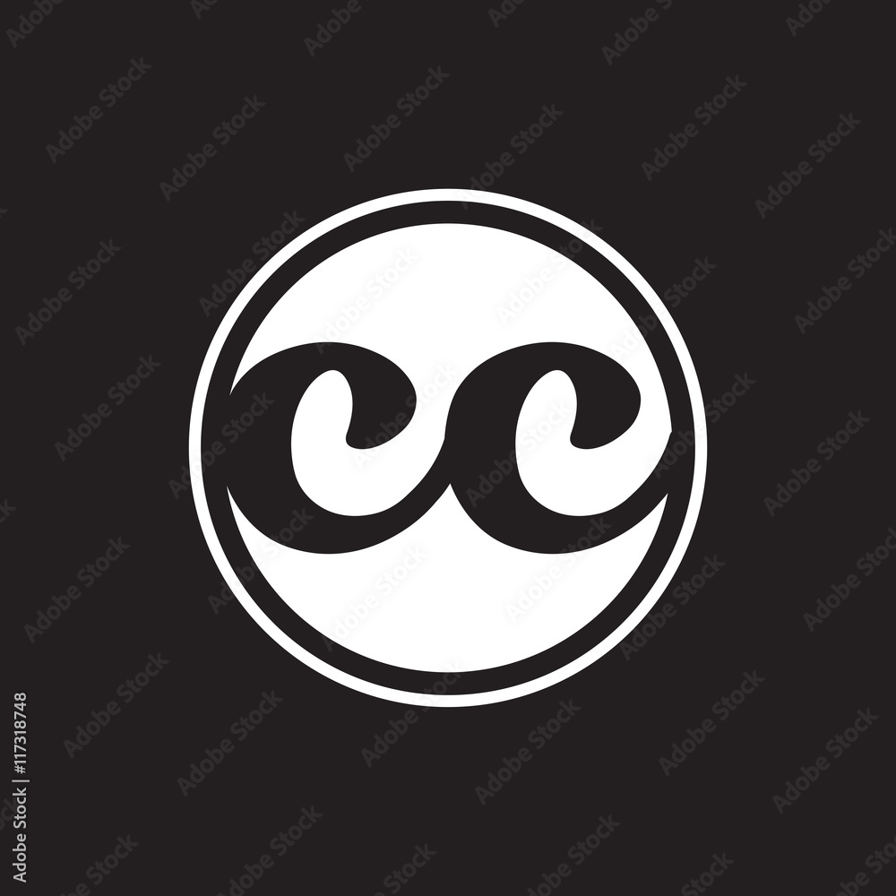 initial letter logo circle with ring white initial letter logo circle with ring white