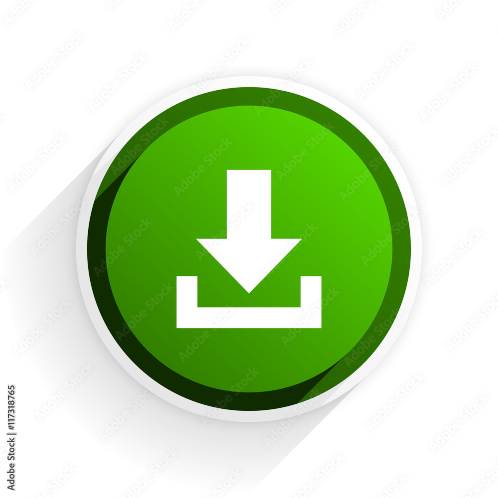 download flat icon with shadow on white background, green modern design web element download flat icon with shadow on white background, green modern design web element