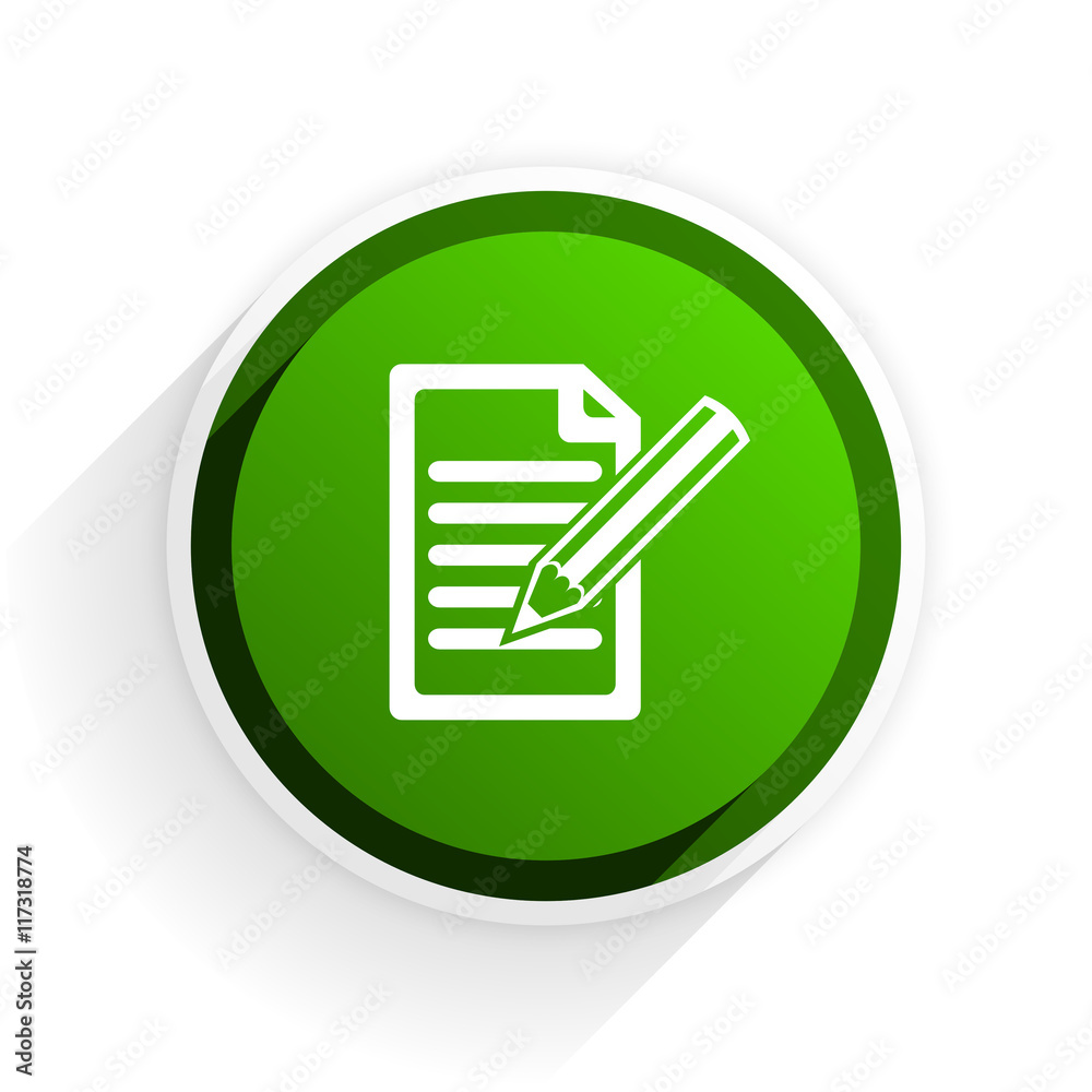 subscribe flat icon with shadow on white background, green modern design web element subscribe flat icon with shadow on white background, green modern design web element