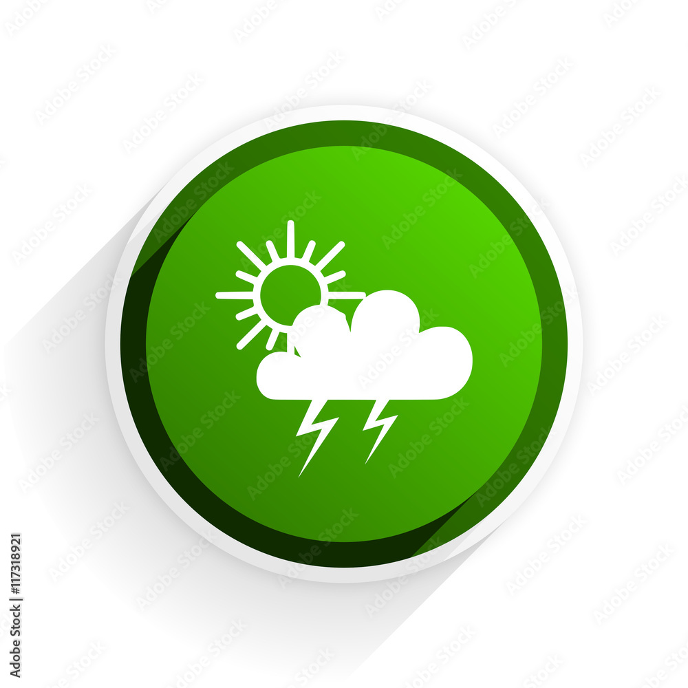 storm flat icon with shadow on white background, green modern design web element storm flat icon with shadow on white background, green modern design web element