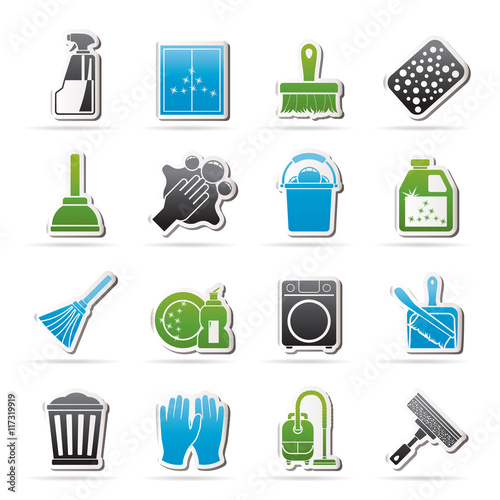 Cleaning and Hygiene icons  - vector icon set 