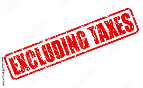 EXCLUDING TAXES on stamp text