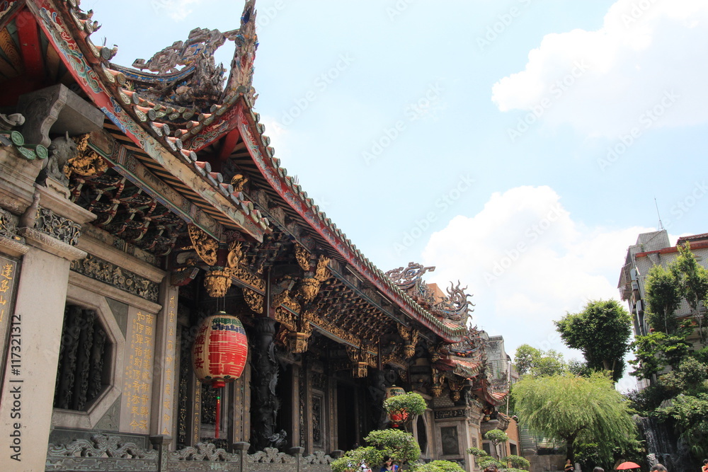 龍山寺の綺麗な風景