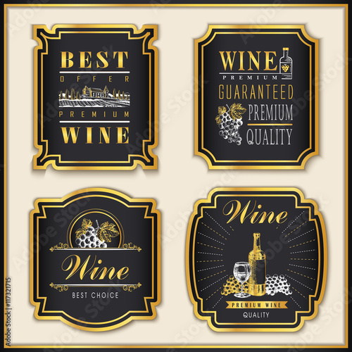 golden winery labels