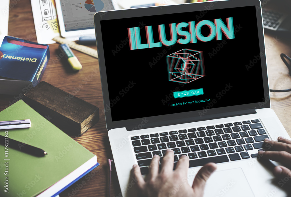 3D Creativity Illusion Graphic Futuristic Concept 3D Creativity Illusion Graphic Futuristic Concept