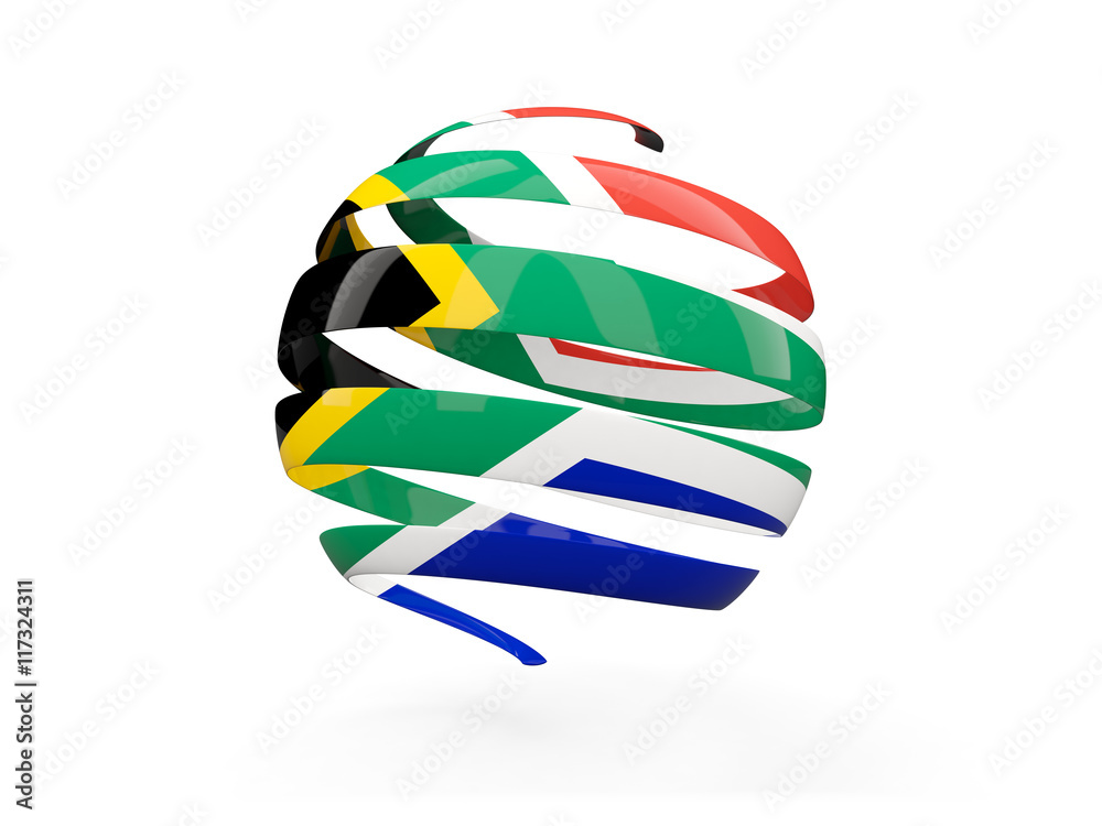 Flag of south africa, round icon Flag of south africa, round icon