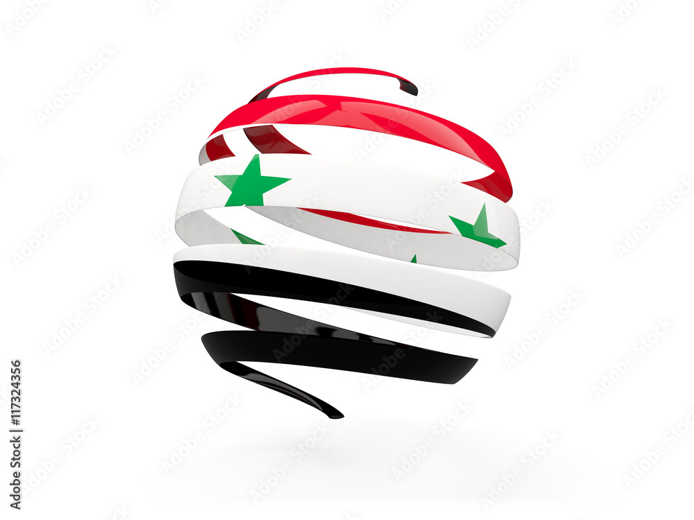 Fototapeta premium Flag of syria, round icon