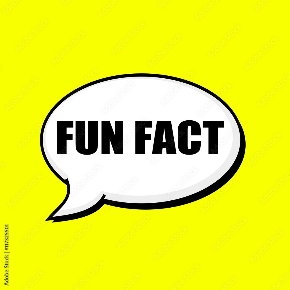 Fun fact black wording on Speech bubbles Background Yellow Fun fact black wording on Speech bubbles Background Yellow