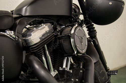 motorcycle engine close-up © tlovely