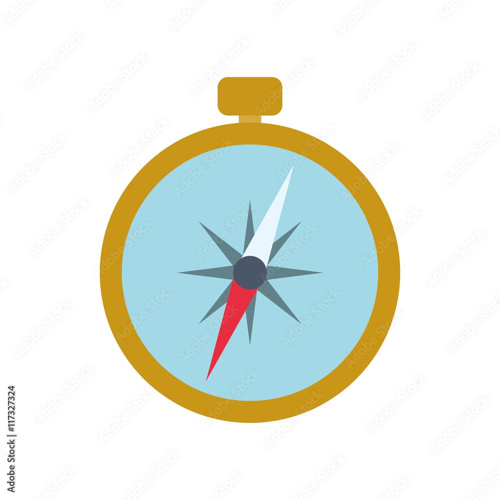compass navigation instrument antique icon. Isolated and flat illustration. Vector graphic