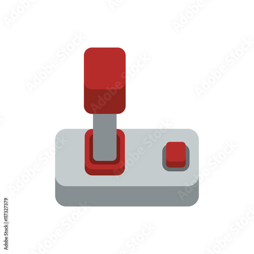 control pixel video game play icon. Isolated and flat illustration. Vector graphic