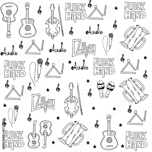 Music tools set doodles
