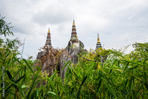 Pagoda on mountain at Chalermprakiat Prachomklao Rachanusorn tem photo