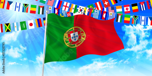 ポルトガル 国旗 空 背景 Stock Vector Adobe Stock