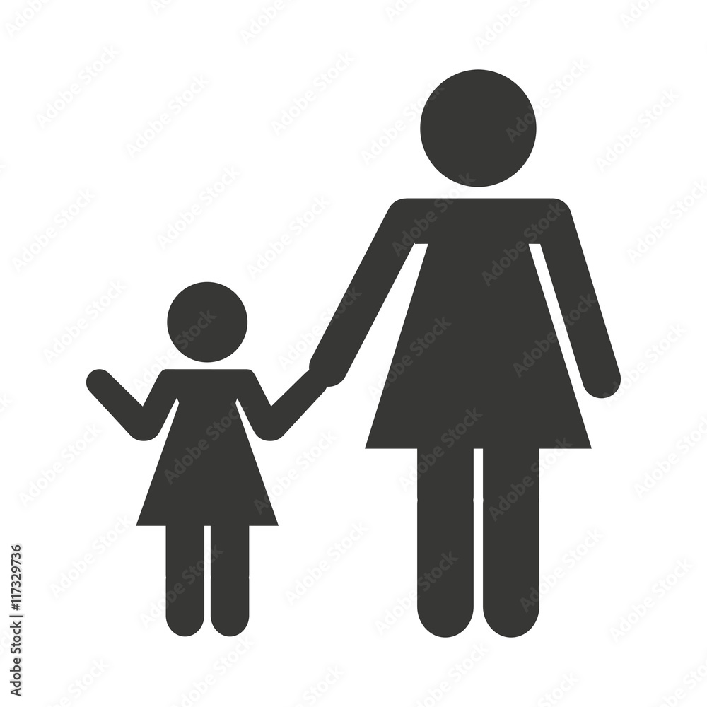 mother silhouette figure isolated icon mother silhouette figure isolated icon