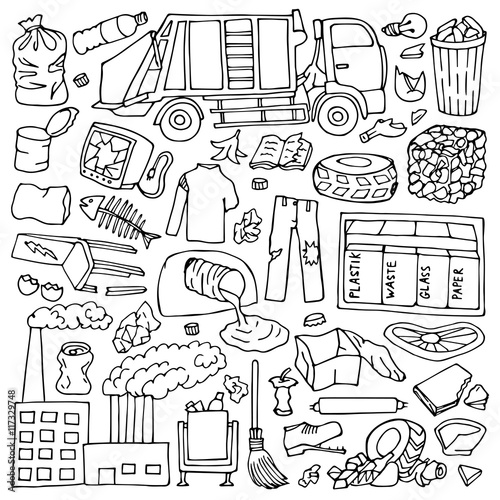 Garbage doodle set