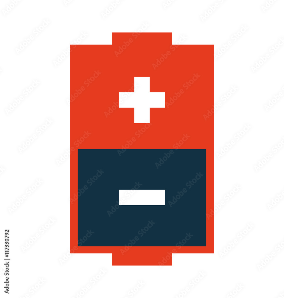 Fototapeta premium battery poles isolated icon