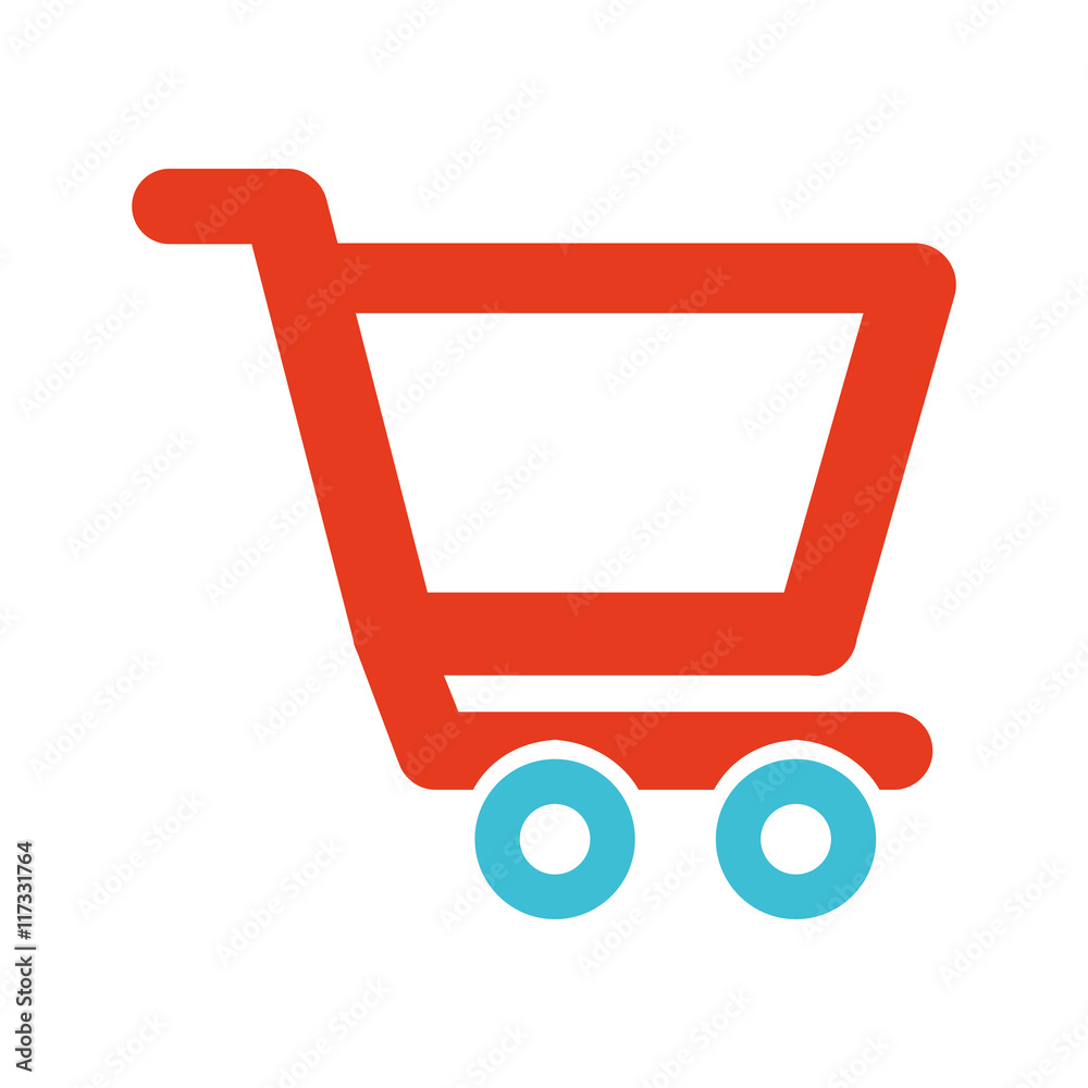 cart shopping isolated icon cart shopping isolated icon