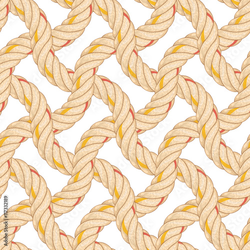 Seamless pattern with rope bending.