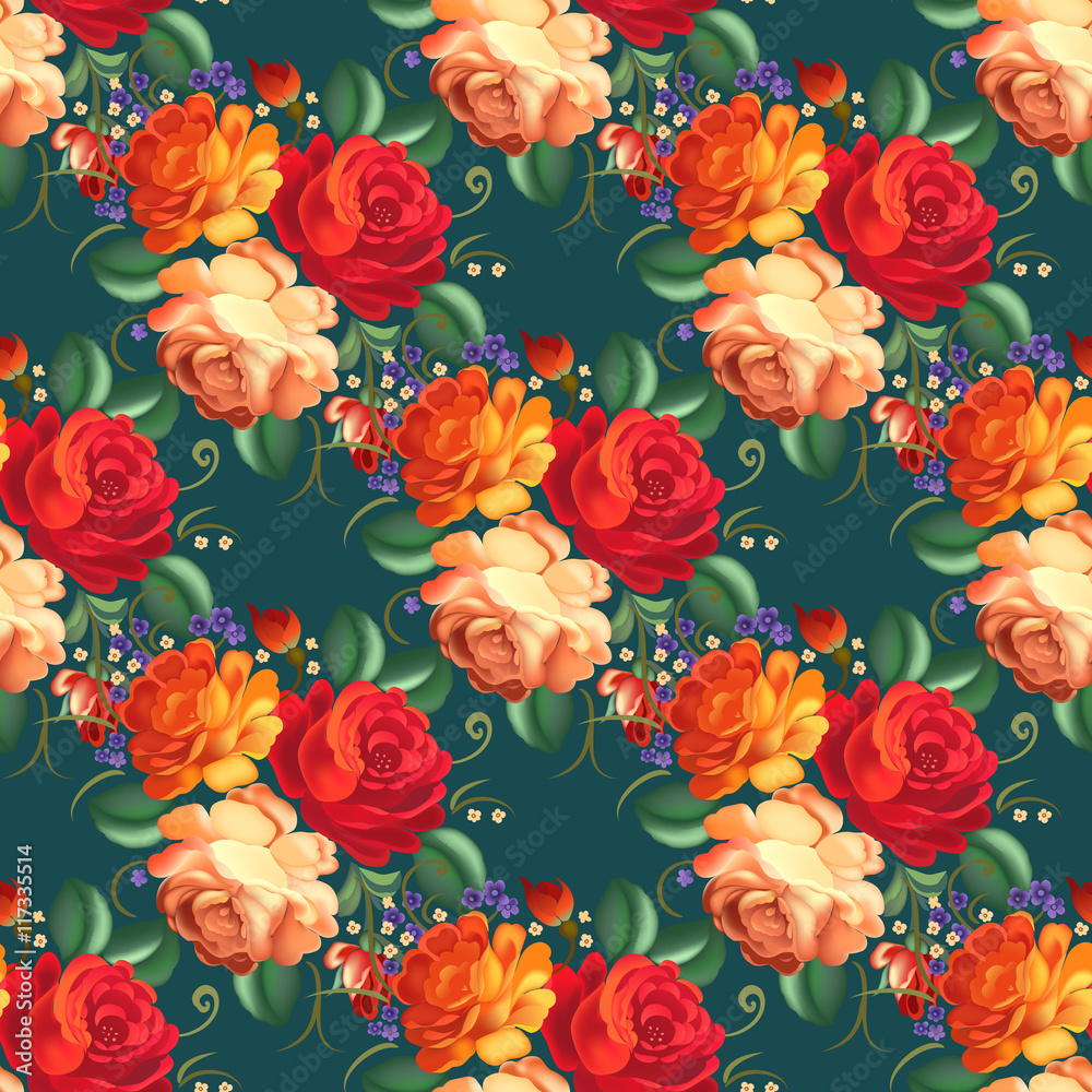Seamless pattern in russian traditional style. Seamless pattern in russian traditional style.